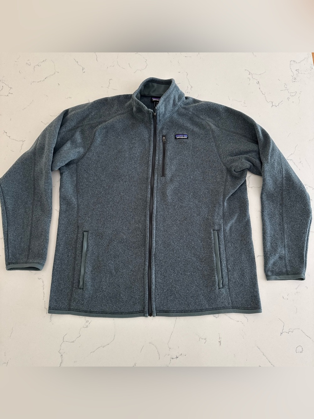 Patagonia Men's Better Sweater Blue Gray Size XXL Full Zip Fleece Jacket 2XL